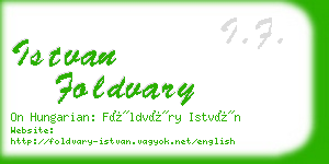 istvan foldvary business card